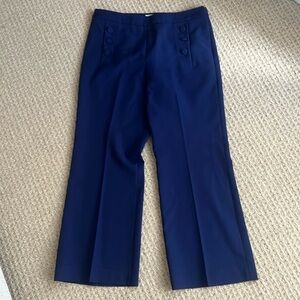 Milly Royal Blue Sailor Button Cropped Trousers